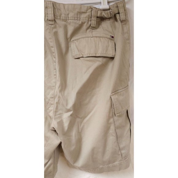 Tommy Hilfiger Mens 36 Beige Adjustable Waist Flat Front Cargo Shorts 10" Inseam - Picture 8 of 13